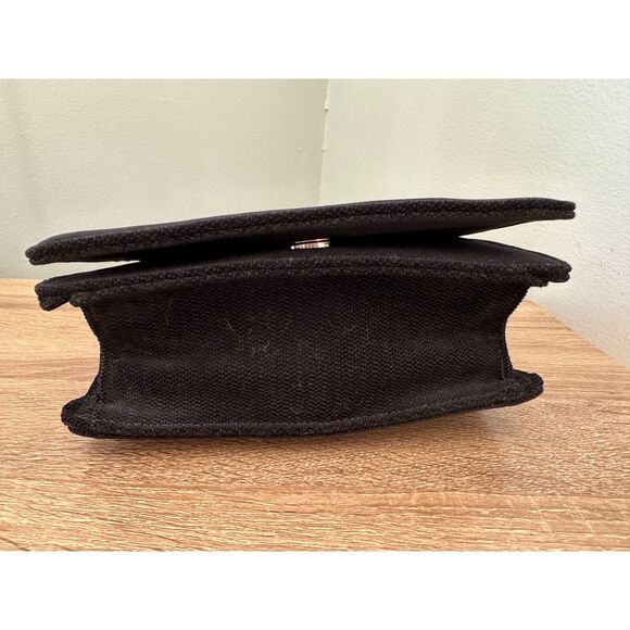 Sondra Roberts Vintage Black Evening Bag with Silver Chain Handle Clutch - Picture 9 of 11